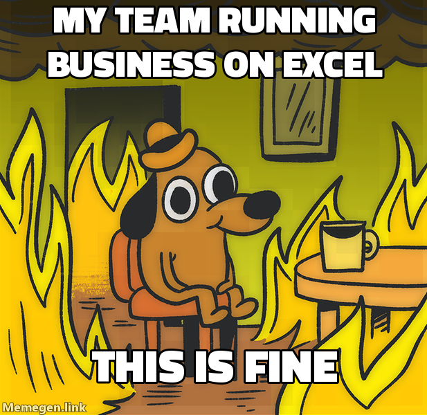 This is fine - running business on excel